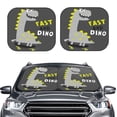 thumbnail image 2 of Vsdgher Cute Dinosaur Skate On Grey Background Print Car Windshield Sun Shade, Reflective Sunshade Window Sunshade Sun Visor Protector Fit for Cars,Trucks,SUVs-Large, 2 of 6