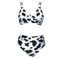 thumbnail image 4 of Dihao Bikini Set for Women Clearance Plus Size Women'S Sleeveless Spot Printing Swimsuit Push-Up Padded Swimwear Strappy Swimsuit Beachwear, 4 of 5