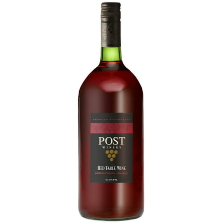 Post Winery Red Table Concord Wine, 12% ABV, Arkansas, 1.5 L Glass Bottle