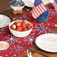 thumbnail image 6 of Sm:)e Firework 4th of July Table Runner 13x72 Inch, Durable and Easy Cleaning Perfect for Independence Day Celebration and Family Gathering,Red, 6 of 7