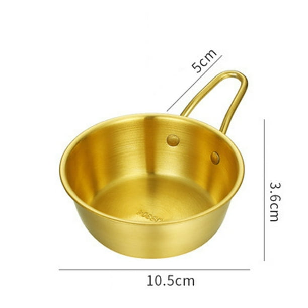 ALSLIAO 304 Stainless Steel Korean Rice Wine Bowl Rice Bowl with Handle