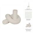 thumbnail image 6 of Taper Candle Holder Ceramic Sculptural Knot Design Modern Decor for Home Office Bedroom Living Room - 4" White, 6 of 12