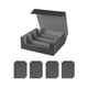 thumbnail image 3 of Estuche para más de 1800 tarjetas, protector de cartas, cierre magnético, resistente y a prueba de polvo. Negro forrado en gris., 3 of 9