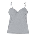 thumbnail image 2 of Women's Cotton Tank Top with Shelf Bra Adjustable Wider Strap Camisole, 2 of 3