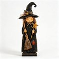 thumbnail image 2 of Halloween Decor - Vintage Wooden Witch Decor, Witches Figurine Halloween Decorations for Mantel Table Shelf Home Ornament Display, 1PCS, 2 of 5