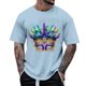 thumbnail image 1 of Tops para hombre, blusas y camisas de manga corta con cuello redondo para hombre, camisetas casuales con estampado de moda para hombre, blusa de manga corta, blusa de poliéster para hombre., 1 of 5