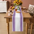 thumbnail image 2 of Purple Striped Table Runner 72 Inches, Farmhouse Simple Line Vertical Stripes Bed Runner Dresser Scarves Tabletop for Indoor Outdoor Parties/Ceremony/Banquet, 14" x 72", 2 of 9