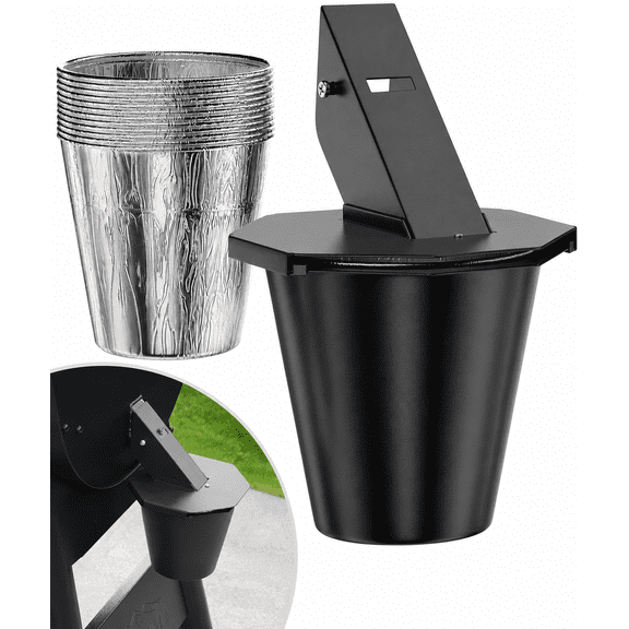 Grease Bucket for Pellet Grill, Fits Traeger and Pit Boss, 12 Liner Set with Lid for Smoker Drip Pan