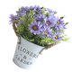 thumbnail image 2 of Inteprter Maceta de margaritas artificiales para el hogar, oficina, decoración de escritorio, planta en maceta con flores falsas Flores artificiales azul púrpura, 2 of 6