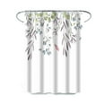 thumbnail image 5 of CSCHome Summer Shower Curtain Leaf Print Shower Curtains Anti-Fog Polyester Plant Leaves with Floral Bathroom Decor, 5 of 6