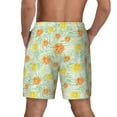 thumbnail image 3 of Kdxio Tree Palms Lemon Print Men'S Swim Trunks With Compression Liner 7 Inch Inseam Quick Dry Swim Shorts, 3 of 7