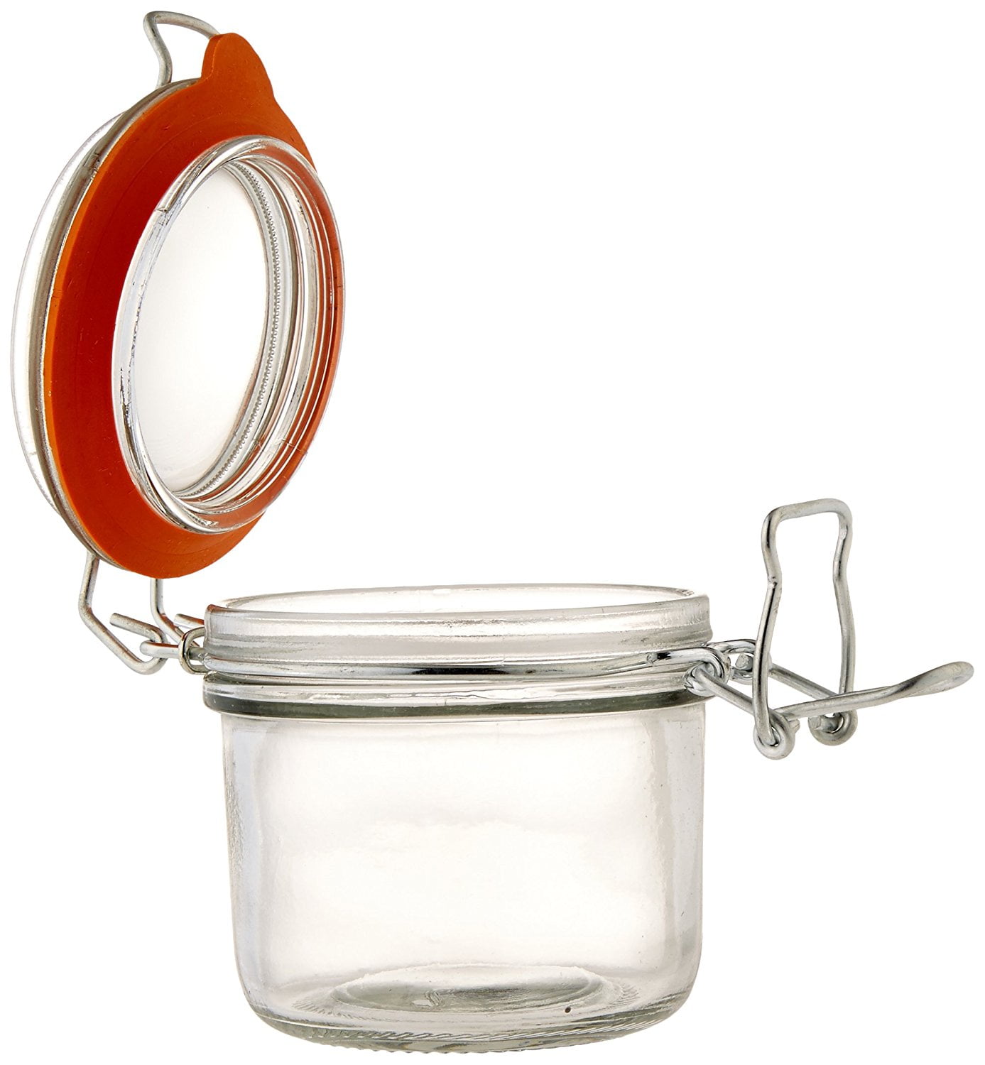 Anchor Hocking Hermes ClampTop Mini Glass Storage Jar, 7.4Oz