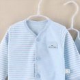 thumbnail image 5 of CAUYDY Infant Boys Going Home Outfits Baby Girls Sleepwear Preemie Clothing 2 Long Sleeved Top & 2 Pants & Warm Hat & Bib & Bellyband 7Pcs Cute Set Fall Sizes 0-3 Months,Sky Blue, 5 of 5