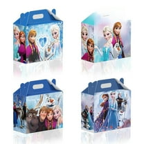 Elsa Princess Party Favor Boxes - 12 Pcs Party Favor Candy Boxes for Anime Theme Birthday Party Supplies Decor,Girls Kids Birthday Game Party Kraft Paper Gift Bag Decorations