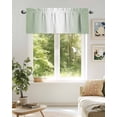 thumbnail image 6 of Sage Green Valances for Windows and White Gradient Valance Rod Pocket Light Filtering Short Window Treatments Curtains for Kitchen Bathroom Living Room Bedroom, 1 Panel, 42 x 12 Inch, 6 of 7