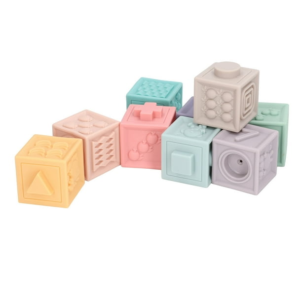 piezas de bloques de juguete para bebés, suaves, educativos, apilables, bloques de construcción para niños pequeños y bebés