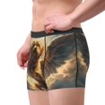 thumbnail image 2 of Kdxio Men's Boxer Briefs with Cloud Rainbow Winged Dog Print - Comfortable and Breathable Underwear for Everyday Wear, 2 of 5