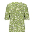 thumbnail image 6 of SYMOID Womens Summer Floral Casual Short Sleeve Blouse for Misses,Multicolor,Size L, 6 of 6