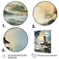 thumbnail image 3 of Designart "Guiding Light Vintage Lighthouses I" Nautical & Beach Floater Framed Wall Art Living Room, 3 of 7