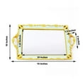 thumbnail image 2 of BalsaCircle 15" x 10" Mint Green Gold Metallic Rectangle Mirror Serving Tray Handles, 2 of 8