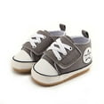 thumbnail image 5 of SOFMUO Unisex Baby Boys Girls Sneakers Infant Canvas Shoes (Grey,0-6 Month), 5 of 6
