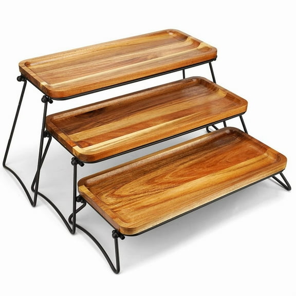 3 Tier Cupcake Stand and Towers Serving Tray for , Wooden Dessert Table Display Set, Decorative Tiered Tray Decor