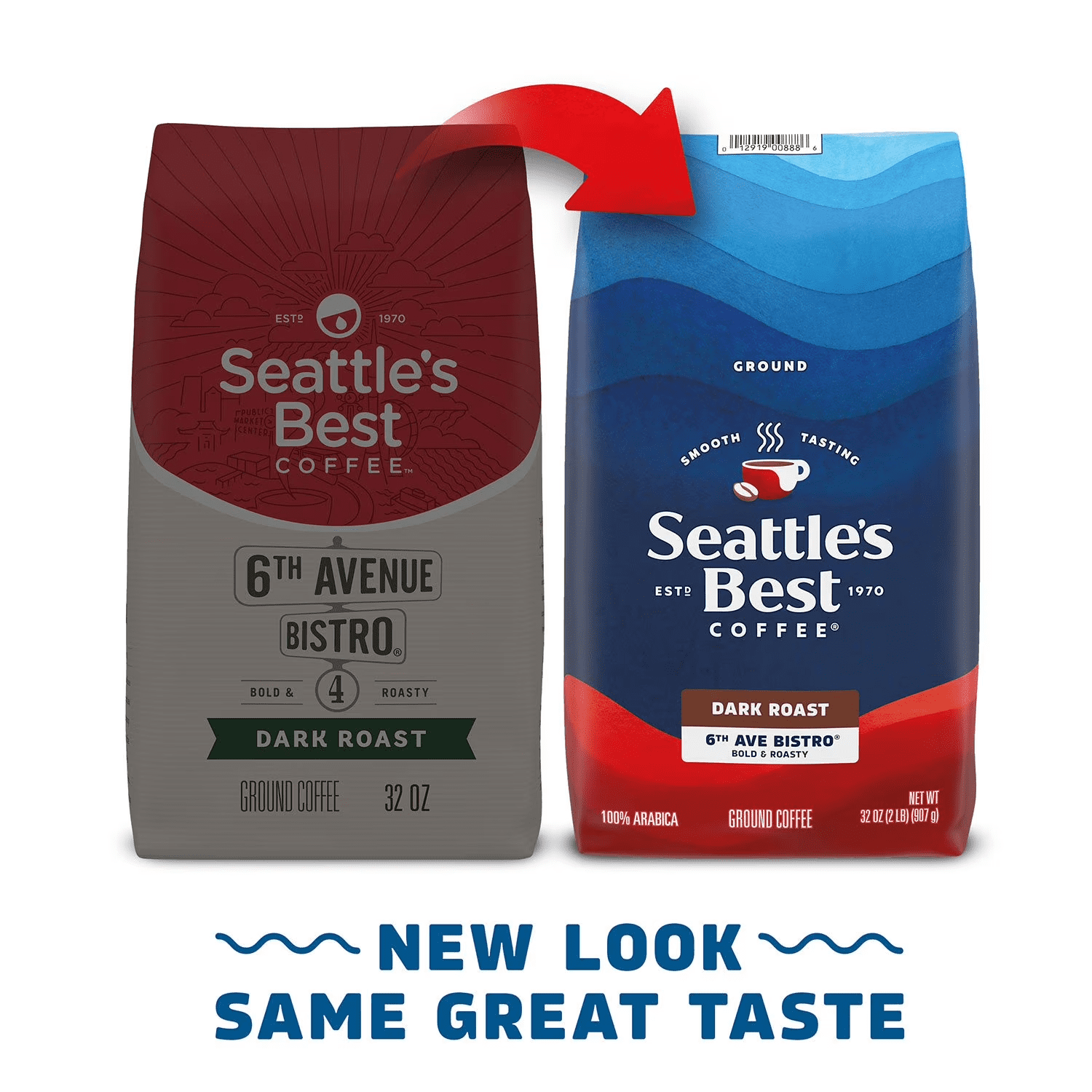 Seattle's Best Coffee 6Th Avenue Bistro Ground Coffee, Dark Roast, 32 Ounce Bag