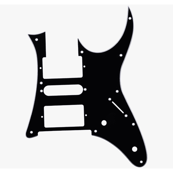 LOOKSEVEN 10 Hole Guitar Pickguard HSH Scratch Plate-3 Ply for Ibanez JEM RG Series Guitar-Black