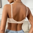 thumbnail image 4 of Mujeres de Color Sólido Cuatro Filas Ajustable Inalámbrico Sujetador Levantamiento Reunión Plegable Sagging para el Uso Diario, Ropa Interior de Nylon Cómoda, 4 of 6