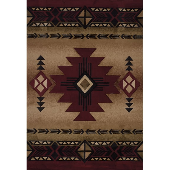 United Weavers Contours Area Rug 510-27034 Flagstaff Burgundy 2' 7" x 7' 4" Rectangle