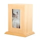 thumbnail image 2 of Urna de madera para mascotas, para perros, gatos, cenizas, ataúd cinerario, marco de fotos, conmemoración funeraria Madera clara, 2 of 9