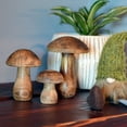 thumbnail image 4 of Farmers Market Mushrooms, Set of 3, Decorative Kitchen Figurines, Art, Dark Mango Wood, 4.75 Inches, 4 of 7