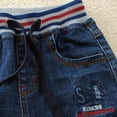 thumbnail image 5 of Jeans with Bows on Pocket Boys Baggy Jeans Kids Distressed Elastic Waist Oversize Wide Leg Cargo Denim Pants Kids Hip Hop Loose Casual Y2K Pantalones Drawstring, 5 of 9