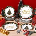 thumbnail image 3 of DAZLUTE 100 PCS Christmas Disposable Paper Plates, Berry Christmas Trees Merry Christmas Dessert Plate for Winter Xmas Decoration Party Supplies, 3 of 8