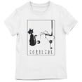 thumbnail image 4 of Coraline Black Cat & Other Mother With Key Youth Girl's White Crew Neck Short Sleeve T-shirt - Small, 4 of 5