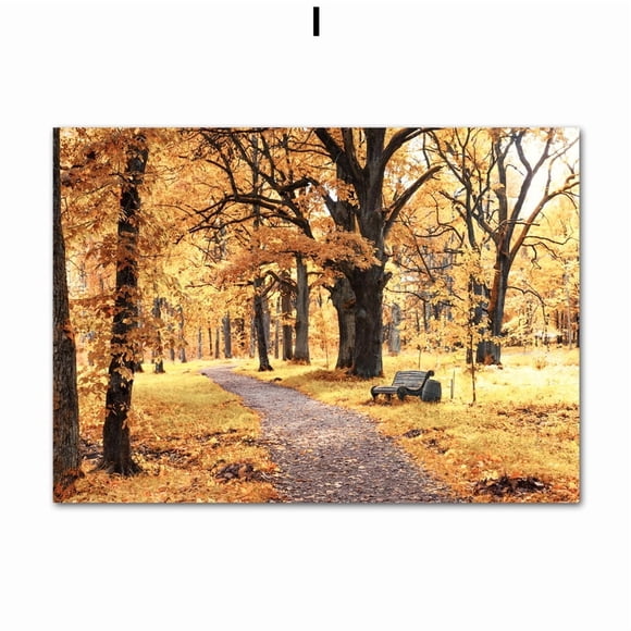 Modern Autumn Fall Leaves Maple Leaf Pumpkin Book Wall Art Canvas Painting Poster Printable Wall HD Picture for Living Room Home50 x 70 cm (without frame),I