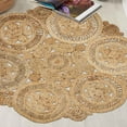 thumbnail image 6 of Desert Fields Cora 4' Round Hand-Braided Circles Natural Jute Indoor Area Rug, 6 of 10