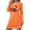 Orange, variant on Wensltd Women's Short Sleepshirts Stylish Long Sleeve Round Neck Christmas Home Wear Nightgown S-XXL