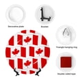 thumbnail image 4 of Zufioo Canada Print Bone China Decorative Plate, Ceramic Dinner Plate with Stand Ceramic Decoration Homewares-8in, 4 of 6