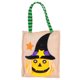thumbnail image 1 of Bolsa de mano de Halloween de tela de yute con asa, 4 patrones, bolsas de Acción de Gracias para almacenamiento de trucos y golosinas, calabaza, 1 of 14