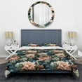 thumbnail image 3 of Designart "Symbolic Dragons" Pink Japanese Bedding Covert Set - Oriental Bed Set With 2 Shams, 3 of 5