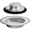 thumbnail image 1 of 2PCS - Juego de colador de drenaje para fregadero de cocina y tapón antiobstrucción para estándar de 3-1/2 pulgadas, 1 of 5