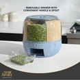 thumbnail image 5 of Thyme & Table 6 Section Rotating Plastic Food Storage Dispenser with Removable Drawer, Blue, 5 of 9