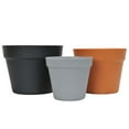 thumbnail image 3 of Nvzi-a 1-piece white round mouth plastic thickened international flowerpot simulation plant with column pot plastic frosted PP non porous flowerpot 22 * 19cm, 3 of 4