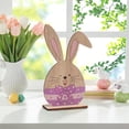 thumbnail image 4 of Fwttom Easter Decorations Stereoscopic Easter Decorations Wooden Patterned Rabbits And Egg Table Decorations Happy Easter Decorations Suitable For Easter Party Decorations, 4 of 6