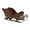 Brown, variant on yotijay Santa Claus Sleigh Miniature Sleigh Christmas Decoration Centerpiece Mini Sleigh Brown