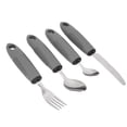 thumbnail image 1 of Adaptive Eating Utensils Set, Stainless Steel  Hangable Knife Fork Spoon Adaptive Utensils with Non Slip Rubber Handle for Parkinson, 1 of 7