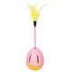 thumbnail image 4 of Juguete de plumas para gatos, colores brillantes, rotación de 360 grados, campana integrada, juguetes interactivos para gatitos, rosa y amarillo, 4 of 12