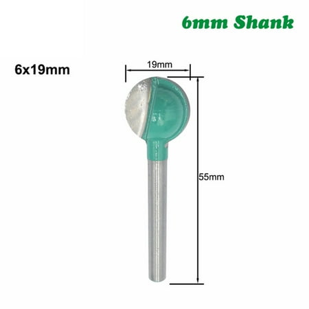 

BCLONG 1pc 6mm Shank Ball Nose Round Carving Router Bit Cove Milling Bit Radius Core