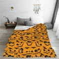 thumbnail image 6 of Throw Blanket for Couch Sofa and Bed, halloween spooky design Super Soft Plush Throw Blanket, Fuzzy Cuteness Comfy Warm Washable Flannel Blanket & Throws for All Season 60"x50", 6 of 7